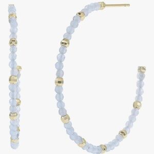 Kendra Scott Britt Thin Hoop Light Blue